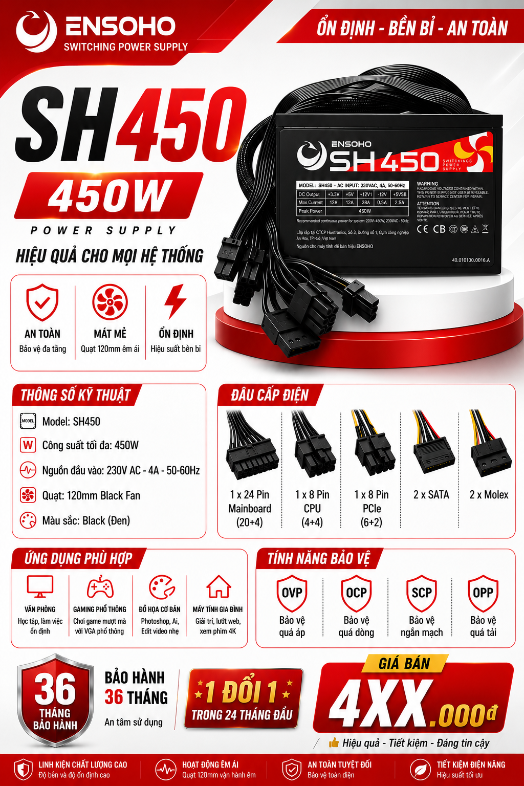 Nguồn ensoho sh450